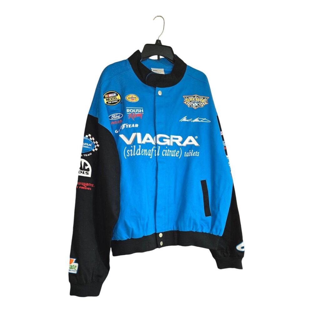 Mark Martin Jacket #6 Nascar Roush Racing Ford All Over Patches SZ XXL